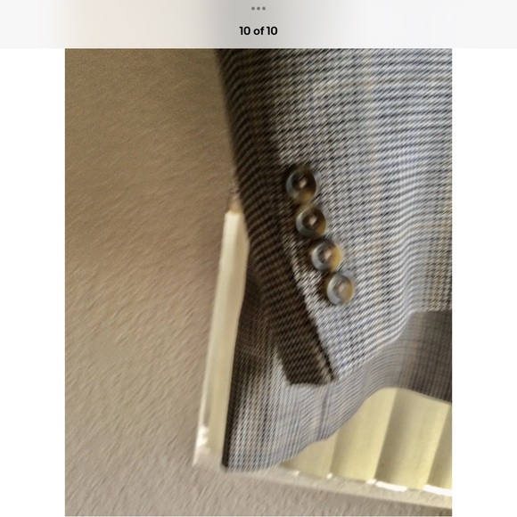 Herringbone Mens Sport Coat Chaps Ralph Lauren Silk Wool Blazer Jacket 48L - Picture 8 of 8